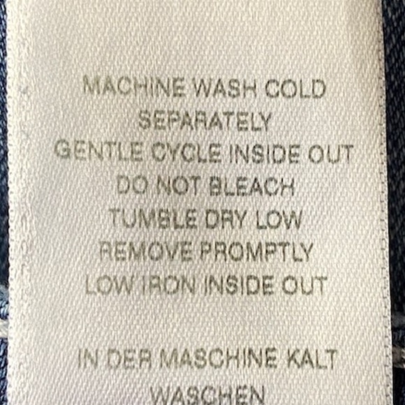 True Religion Jennie Curvy Big T Mid Rise Capri Flap Blue Jeans Size 30 - Picture 10 of 15